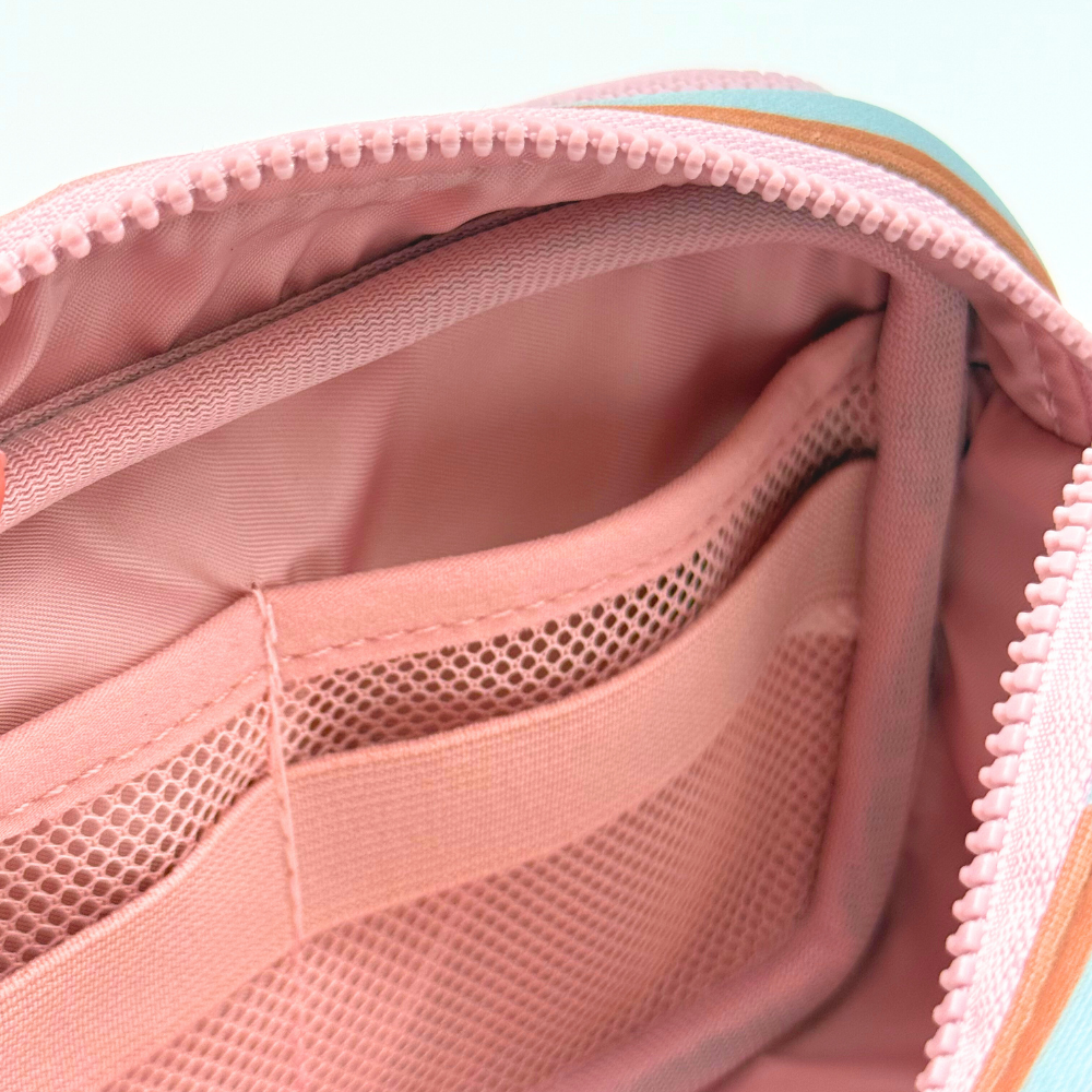 Étui transparent à double fermeture éclair