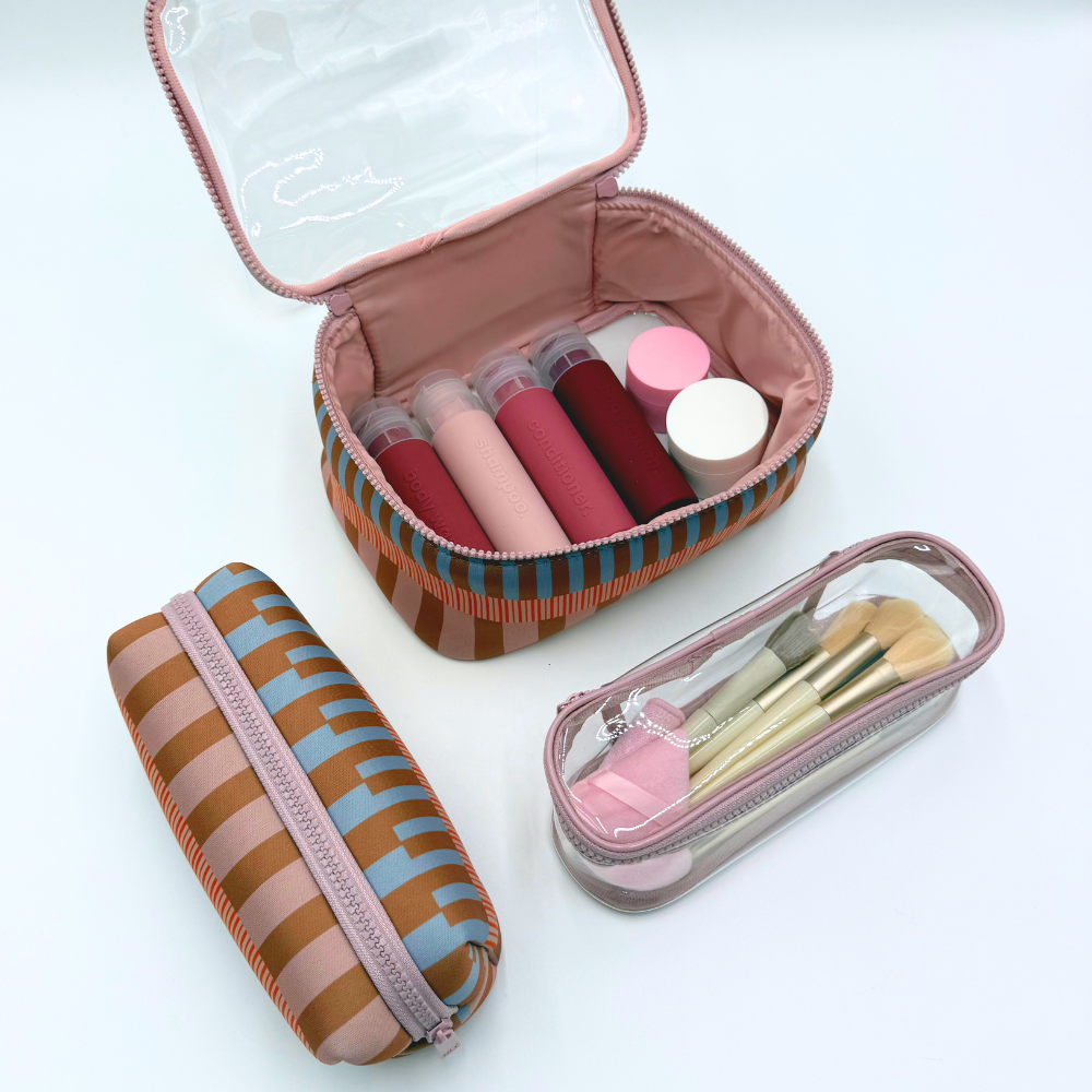 NEOPRENE SET OF 3 NESTED POUCHES