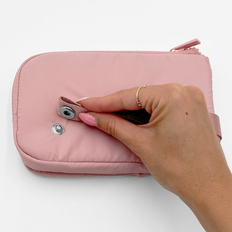 WALLET AND FUNCTIONAL POUCH WITH SNAP BACK WRISLET