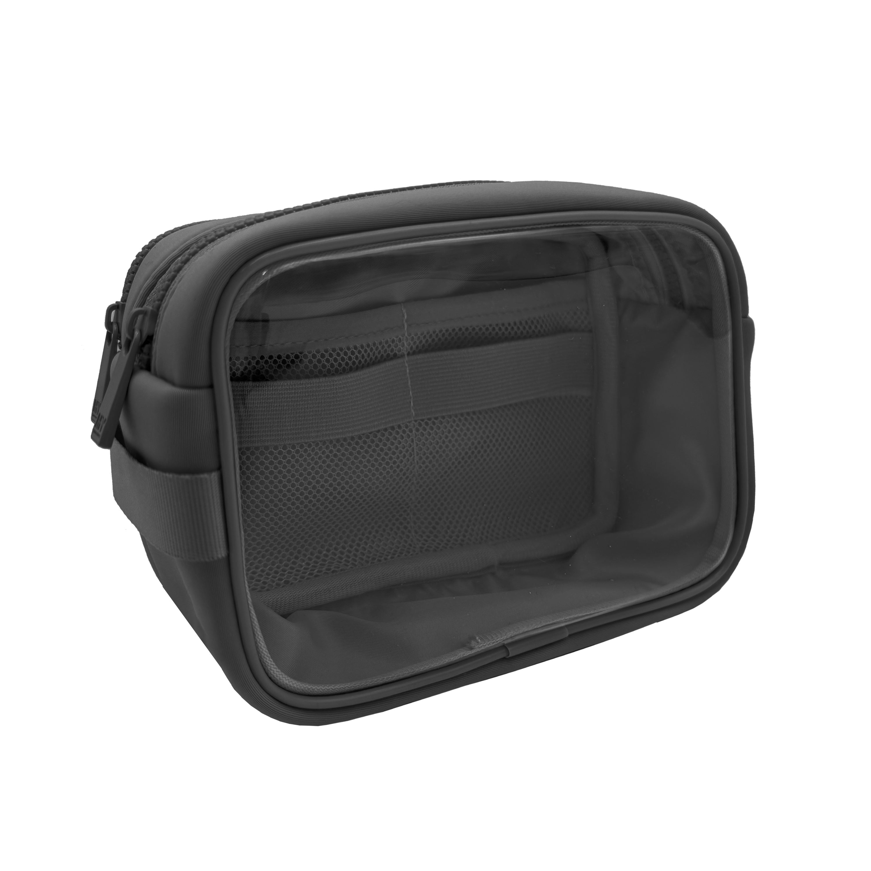 Étui transparent à double fermeture éclair