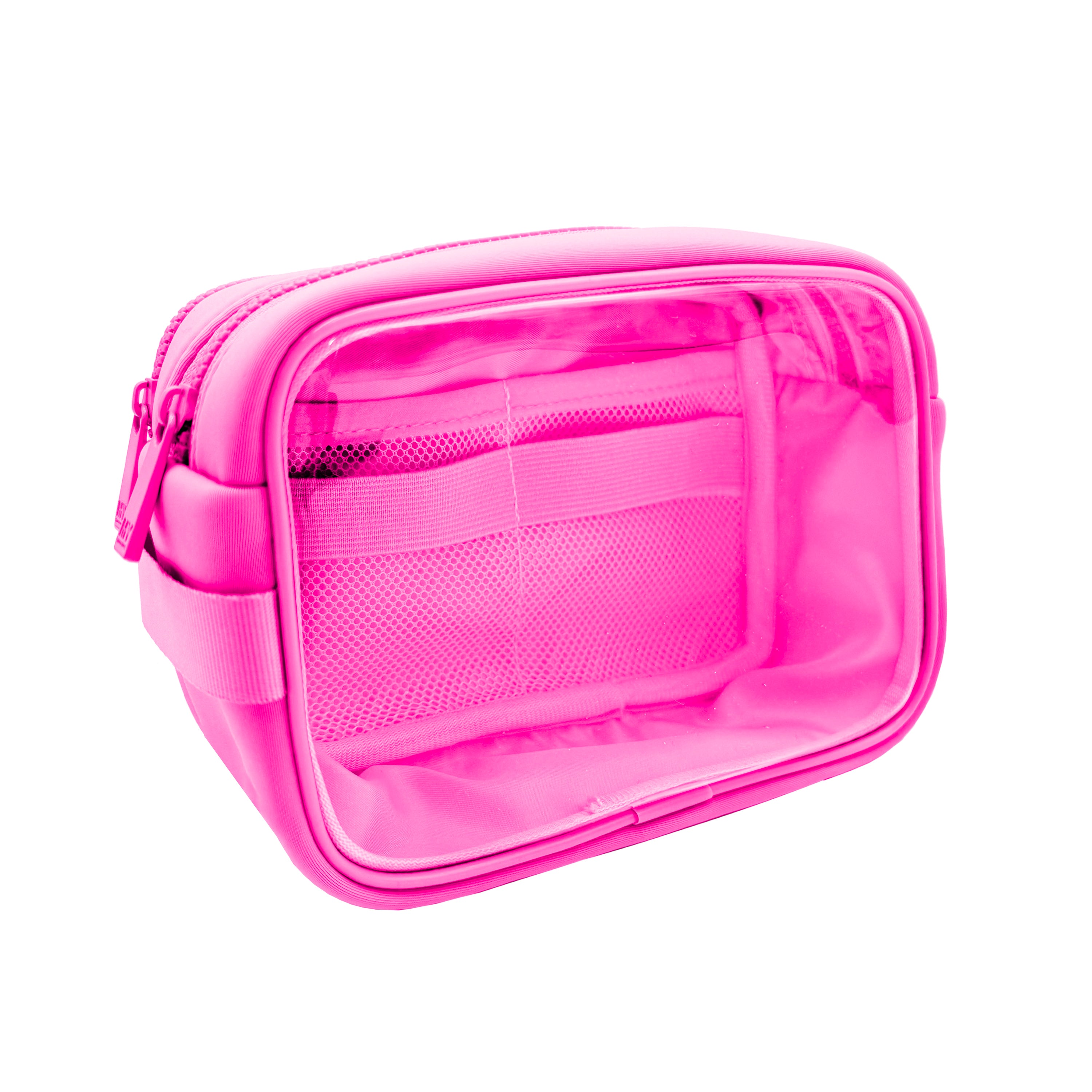 Étui transparent à double fermeture éclair