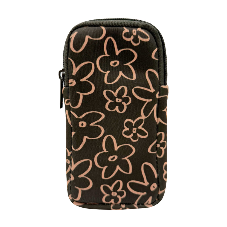 DOUBLE EYEGLASS CASE - OLIVE FLORAL