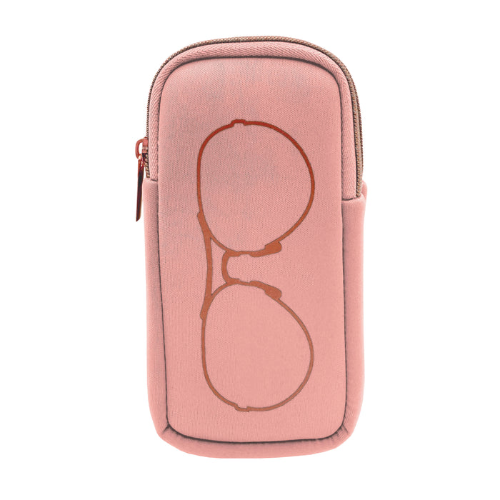 DOUBLE EYEGLASS CASE - BLUSH/ROSE GOLD