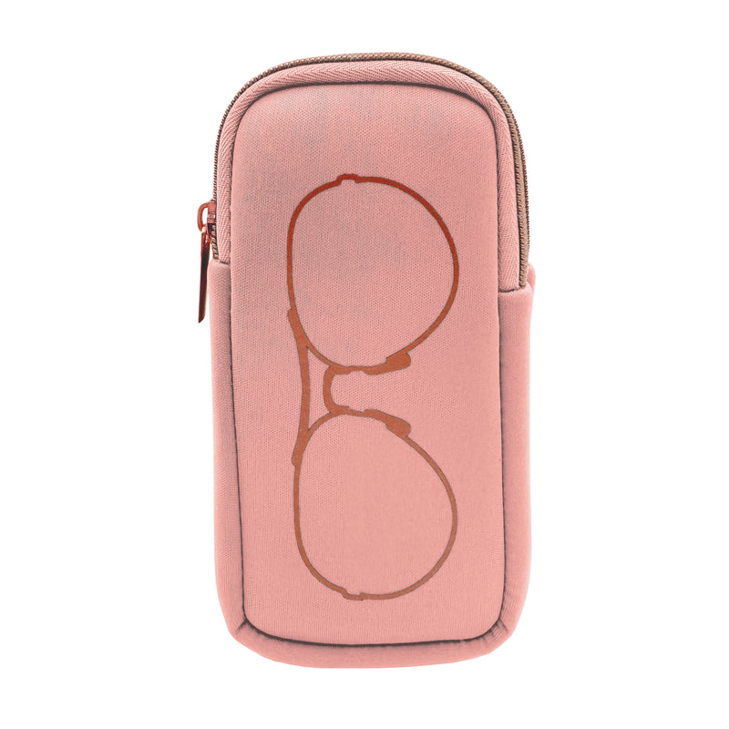 DOUBLE EYEGLASS CASE - BLUSH/ROSE GOLD