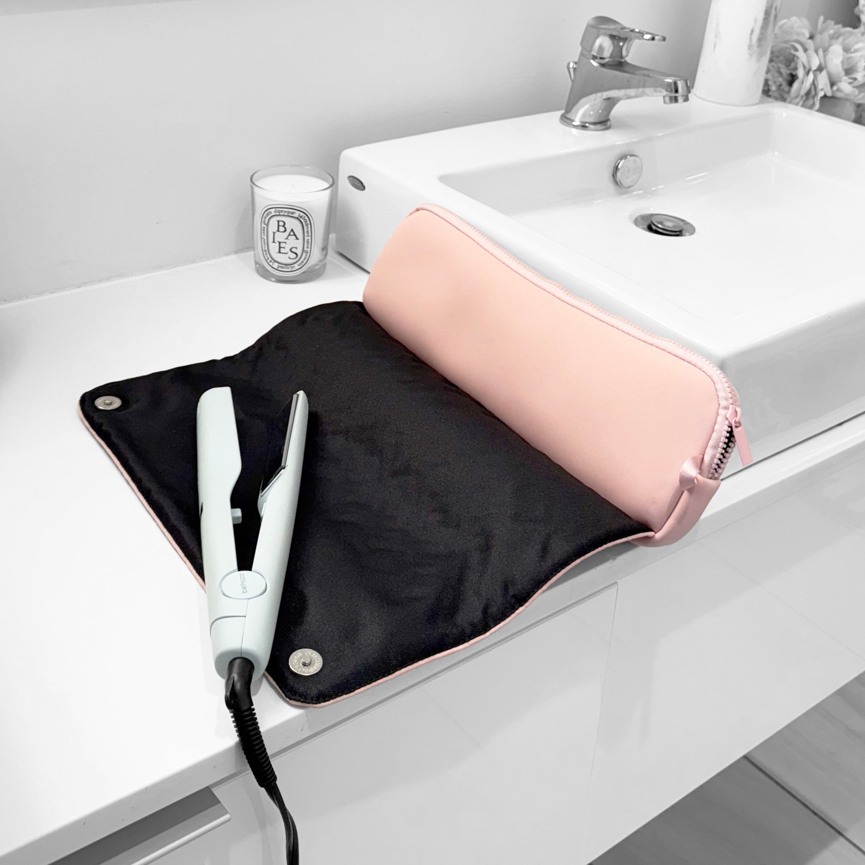 Étui à outils de coiffure en néoprène plat