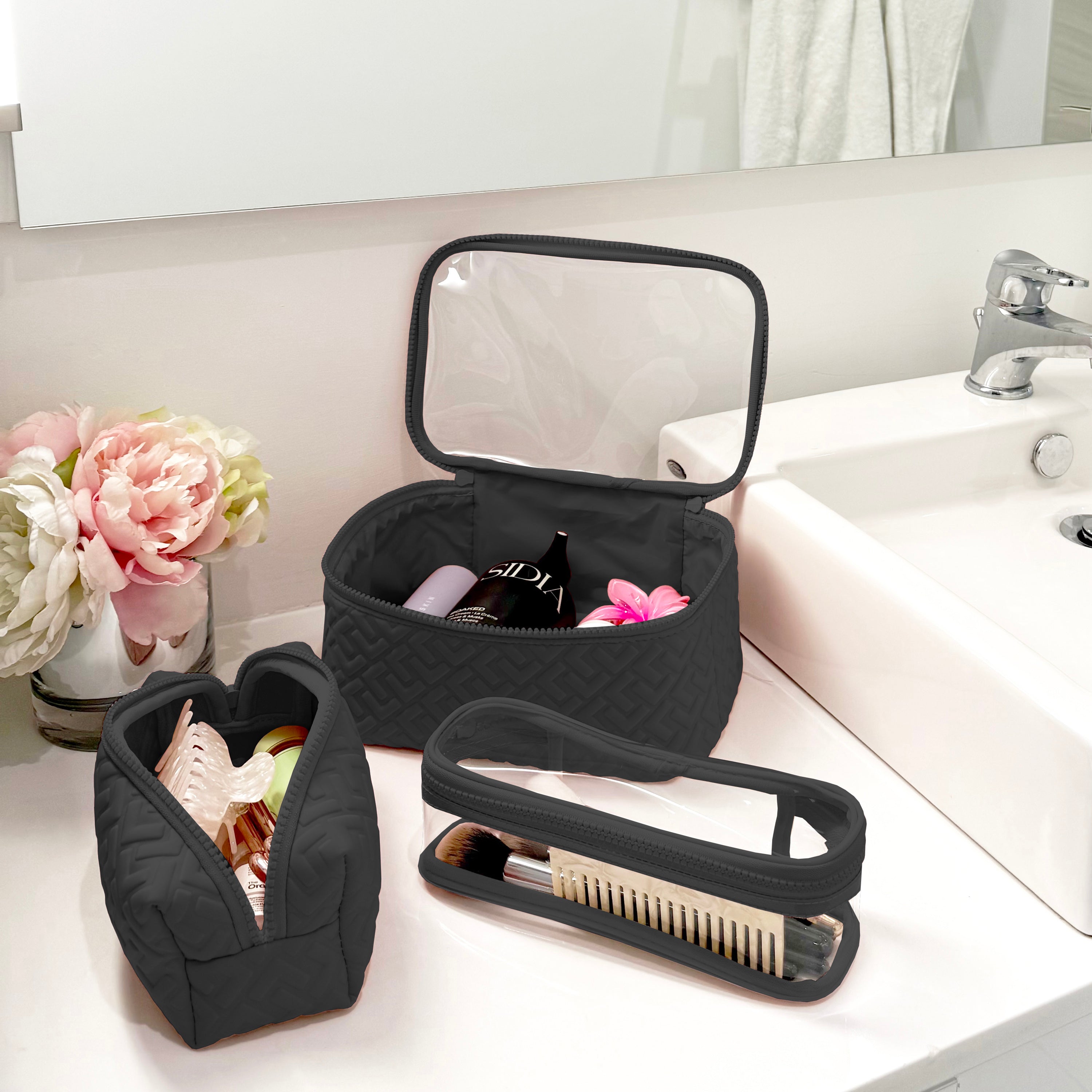 ENSEMBLE DE 3 POCHETTES EMBOÎTABLES EN NÉOPRÈNE