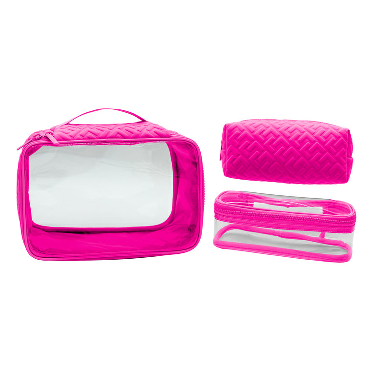 NEOPRENE SET OF 3 NESTED POUCHES