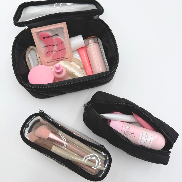 PUFFER SET OF 3 NESTED POUCHES