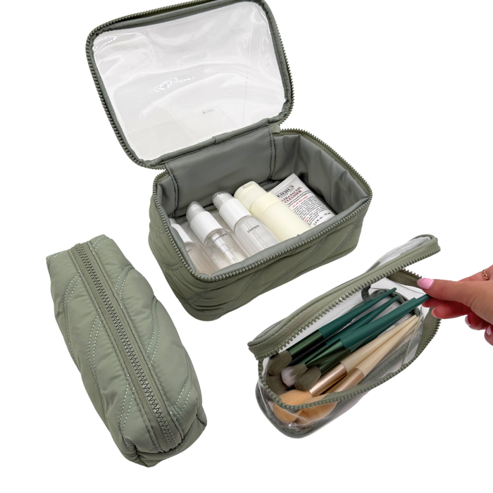 PUFFER SET OF 3 NESTED POUCHES