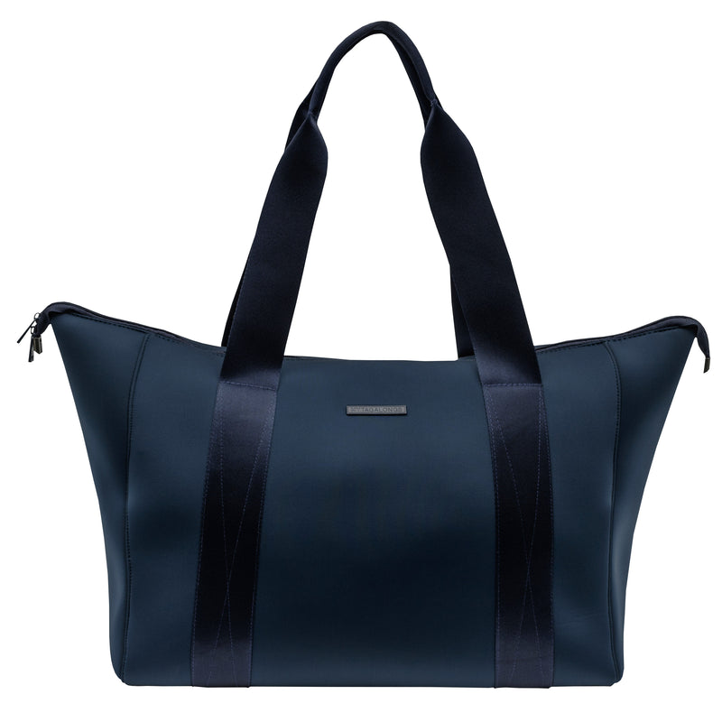Navy weekender tote bag made of neoprene